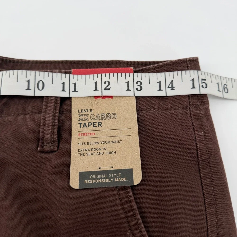 Levi's Cargo Pants Mens 29x30 Brown XX Cargo Taper Stretch 39441-0043 Utility